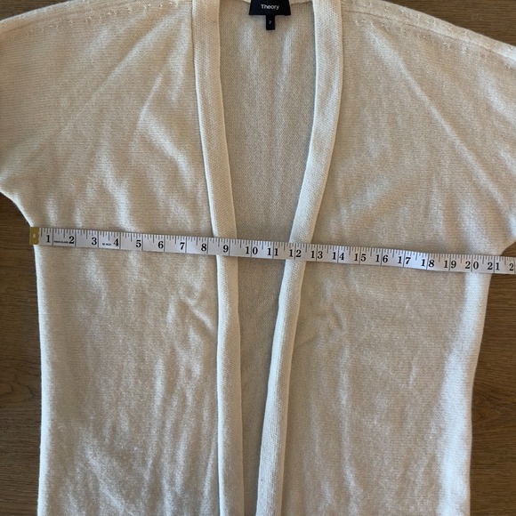 THEORY 100% Cashmere Oversized Duster Long Sleeve Cozy Cardigan-Ivory-Sze Petite - Picture 7 of 16